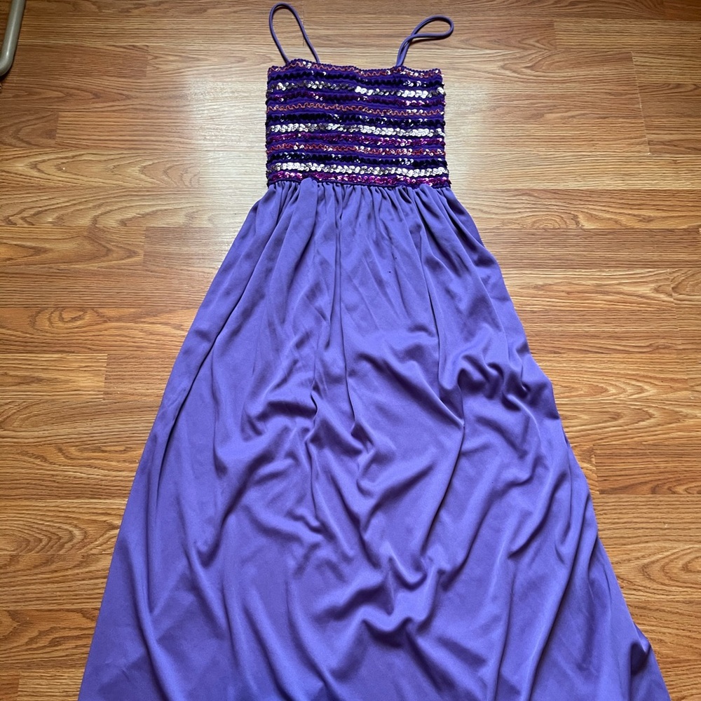 BLUE SPARKLY MAXI DRESS